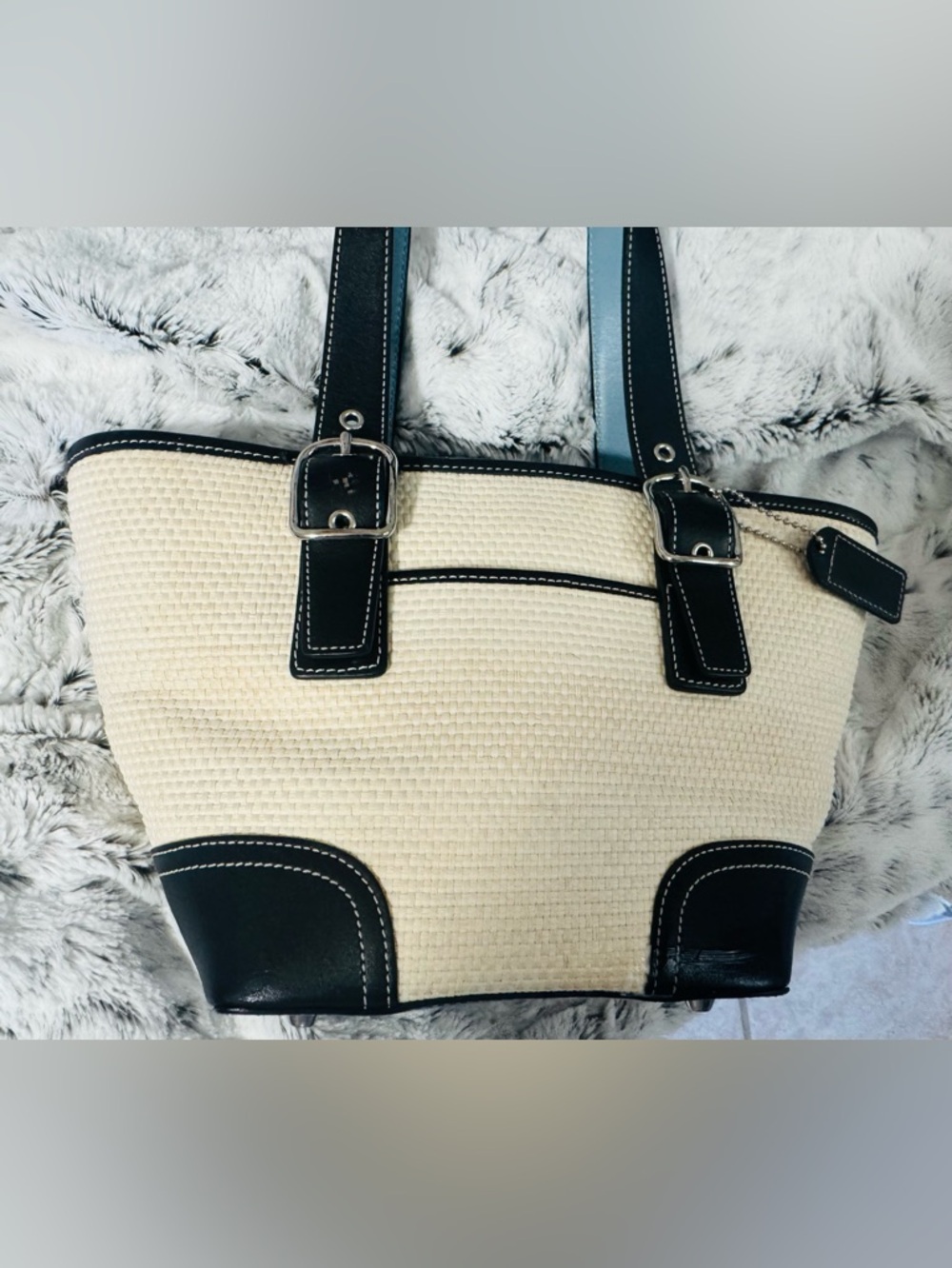 Coach Mini Wicker Tote
